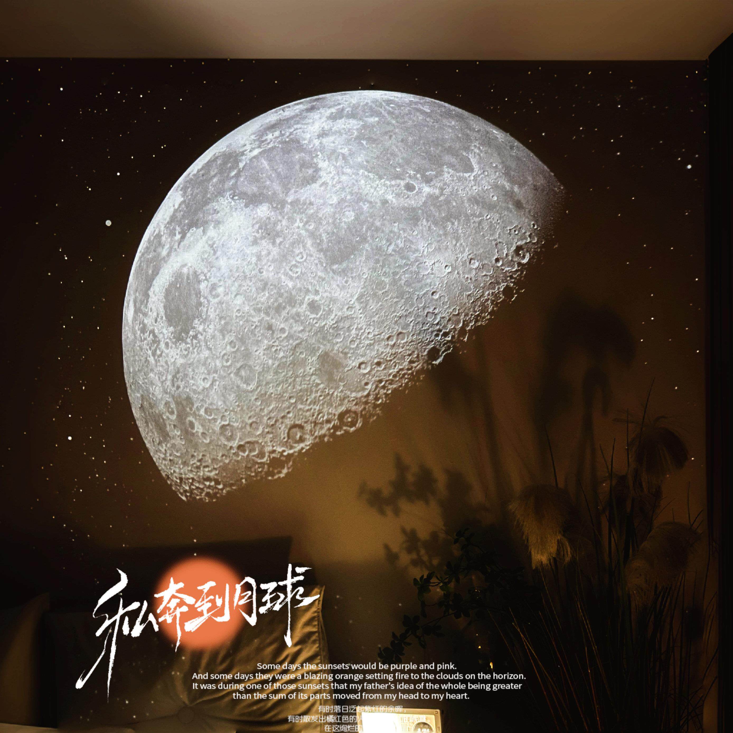 带流星高清星空投影灯满天星房间氛围灯卧室浪漫宇宙生日礼物夜灯