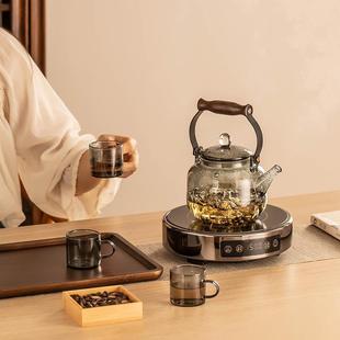 玻养璃煮茶花壶家梁用烧泡茶专用电陶炉煮器耐茶高温水生提蒸茶器
