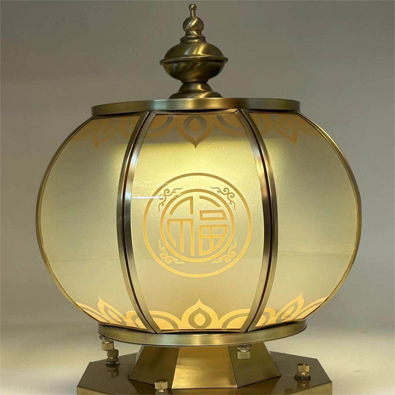 新款全铜庭院围墙柱头灯太阳能户外防水院墙别墅大门柱子灯门柱灯