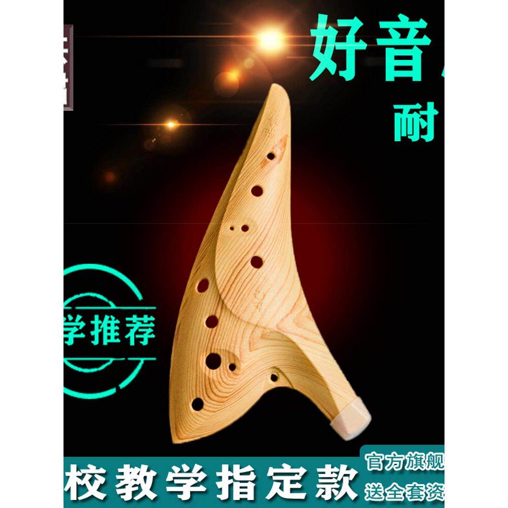 洪晓陶笛12孔交流音树脂12孔中音c音塑料初学者视频交付学生和儿