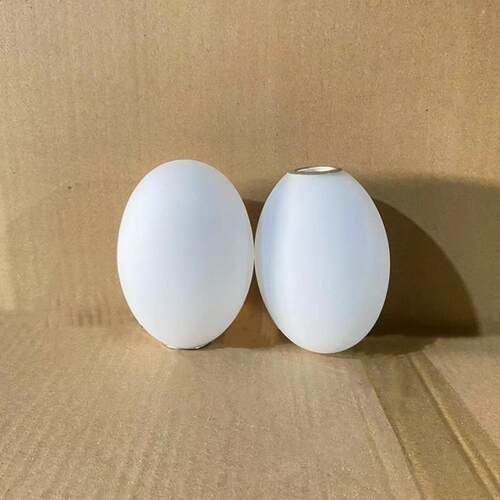 灯具配件蛋形g9灯座孔吊灯卧室灯白色玻璃灯罩椭圆形奶白磨砂球