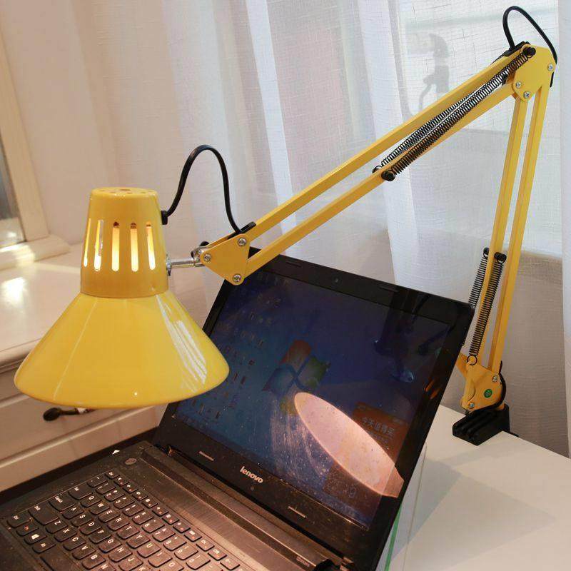 北欧可调光色长电线 线大金属灯罩办公书桌维修简约护眼夹灯绘画,家装灯饰光源,阅读台灯(护眼灯/写字灯),淘宝优惠券,粉丝福利购,淘宝优惠卷