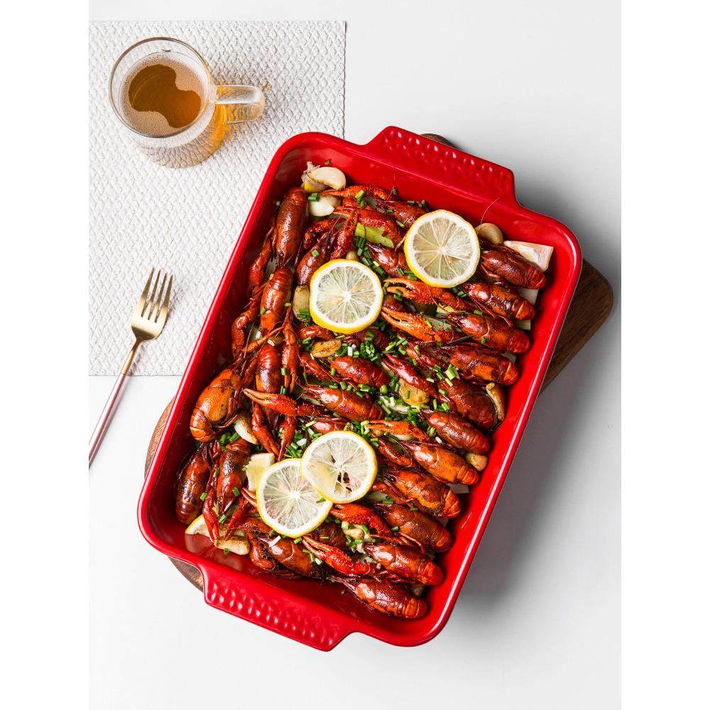 家用陶瓷双耳大号烤盘长方形焗饭盘烤肉鱼烘焙芝士烤箱微波炉烤碗,餐饮具,盘,淘宝优惠券,粉丝福利购,淘宝优惠卷