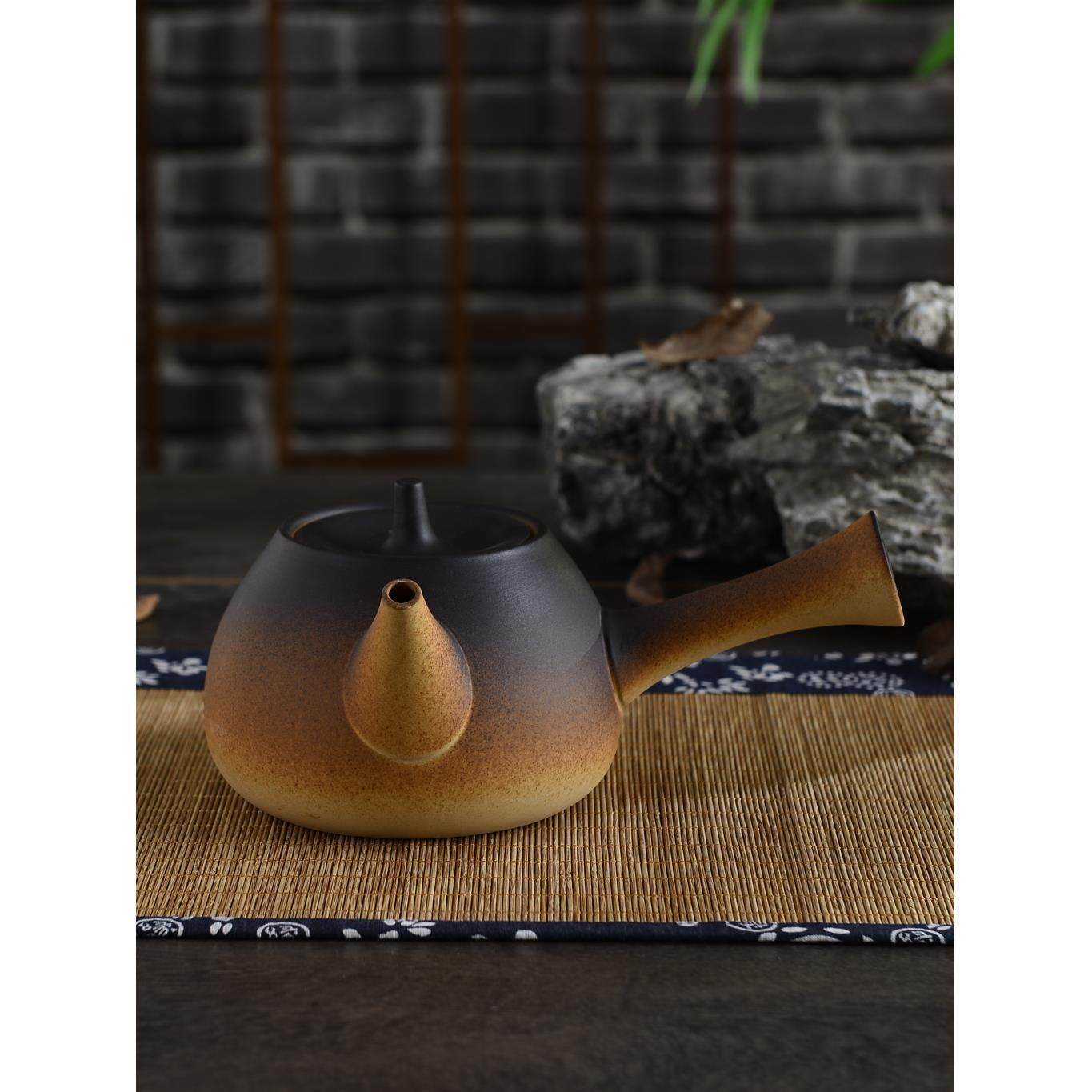 窑变煮茶壶紫砂陶壶电陶炉专用烧水壶侧把陶瓷泡茶蒸茶器包邮正品