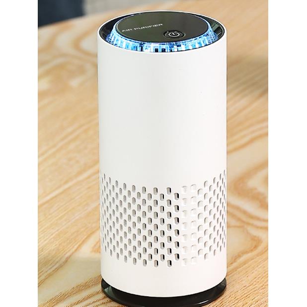 车载负离子空气净化器HEPA活性炭滤网除甲醛异味办公桌面氧吧香薰