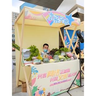 夜市户外集市摊位架定制美食摆摊折叠促销活动移动展示架实木花车