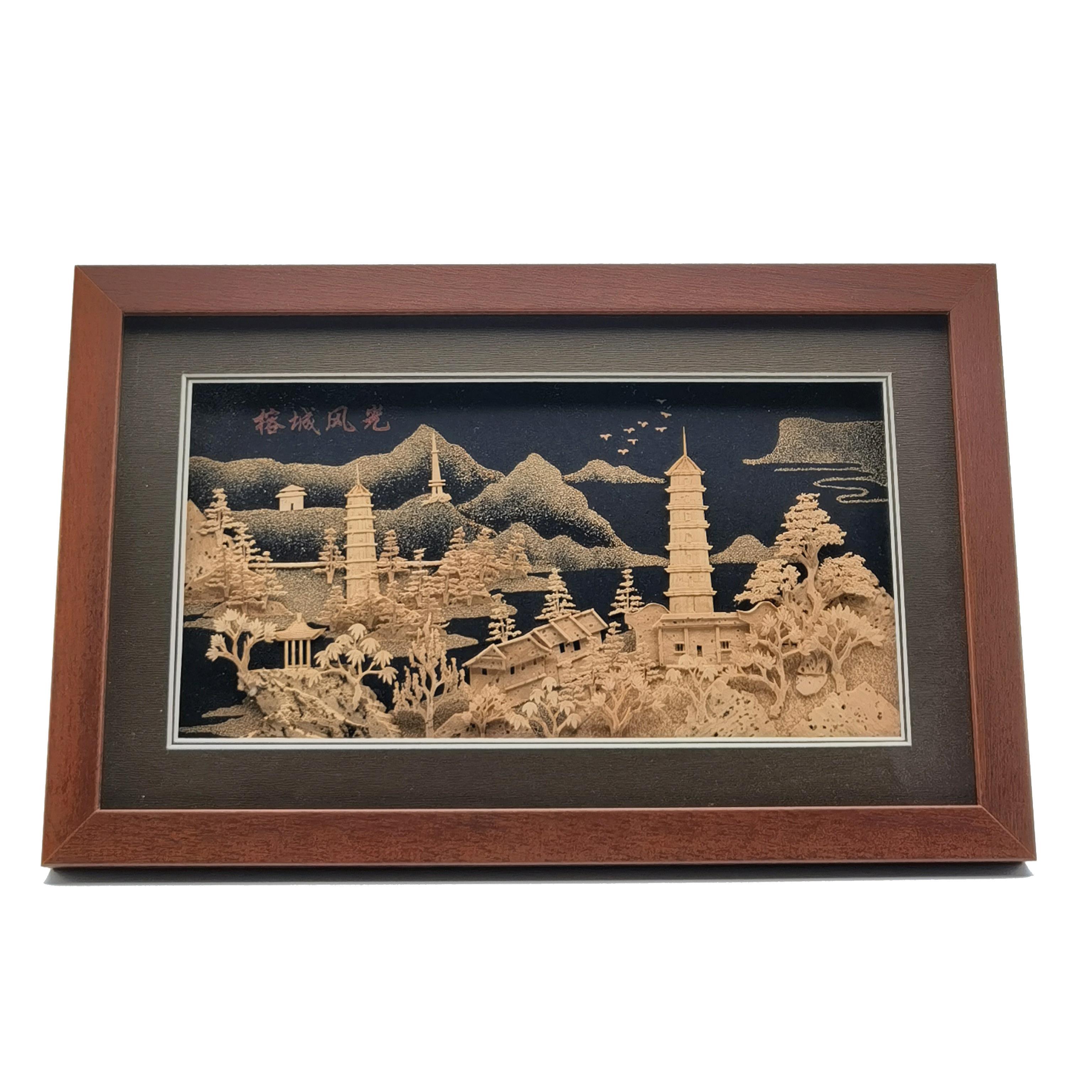 【非遗】福州软木画家居饰品镇海楼工艺礼品摆饰木雕摆件挂件