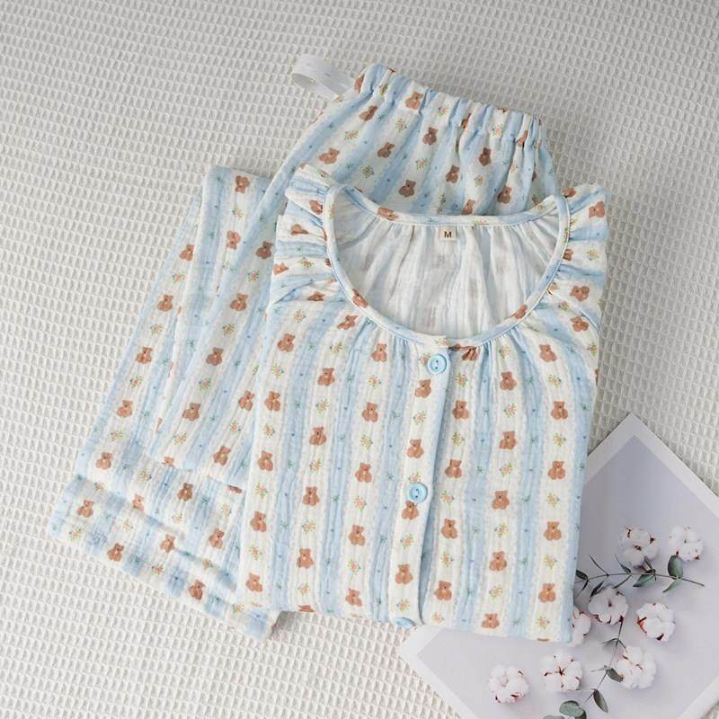 婴儿棉纱月子服双层纯棉纱布全棉薄款住院产后哺乳可调节睡衣裤套,孕妇装/孕产妇用品/营养,家居服套装,淘宝优惠券,粉丝福利购,淘宝优惠卷