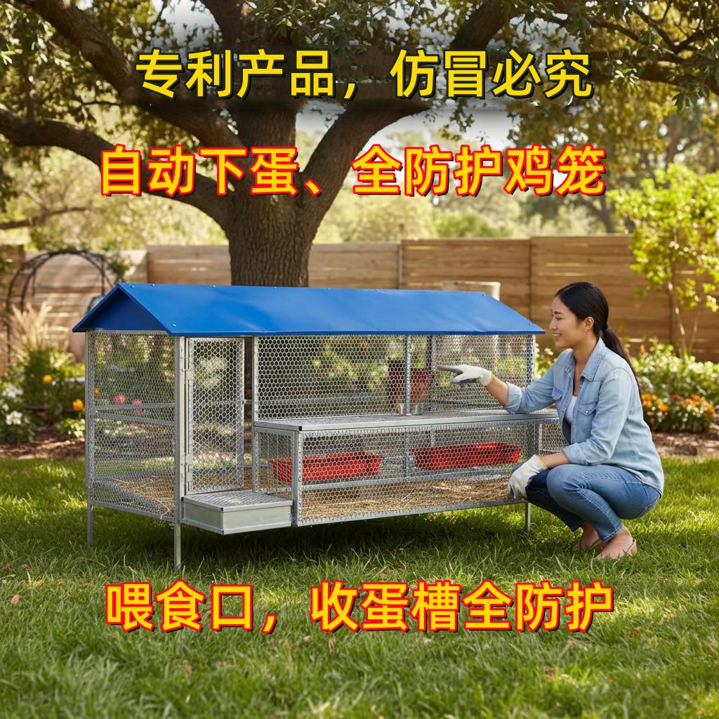 鸡笼家用室外新型防雨防黄鼠狼防鼠养殖鸡笼防啄鸡全防护下蛋鸡笼