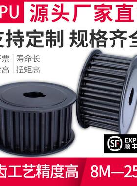 同步带轮现货 8M-25齿AF/BF 45号钢传动皮带轮 同步轮同步带套装