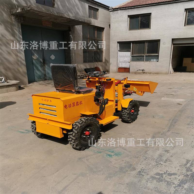 新型电动四驱装载机 多功能工程用推土铲运车 养殖场清粪小铲车