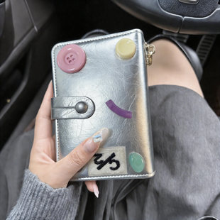 韩版ins风银色护照本证件包女多功能护照夹旅行便携护照包