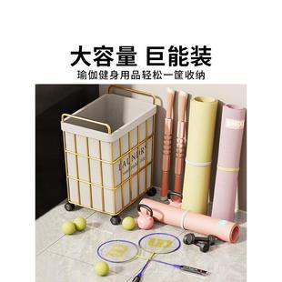 瑜伽垫储物篮家用轮式 活动运动器材健身器材储物架泡沫滚筒储物