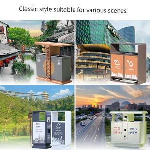 户外垃圾桶不锈钢户外分类垃圾桶别墅庭院街道公园社区卫生剥皮箱