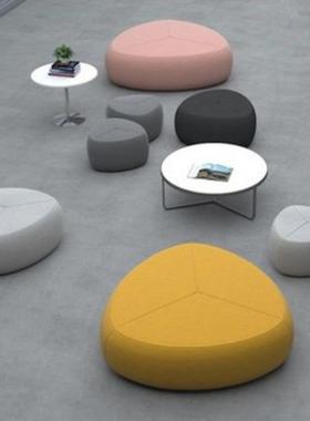 创意时尚换鞋凳培训机构异形休闲幼儿园早教书吧鹅卵石矮墩沙发凳