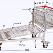 超市购物车仓库商场推车万用双层手推车仓储家用网红买菜货车理货