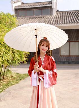 24骨流苏古风伞汉代文艺简约覆古伞直柄长伞长柄直柄女伞小清新
