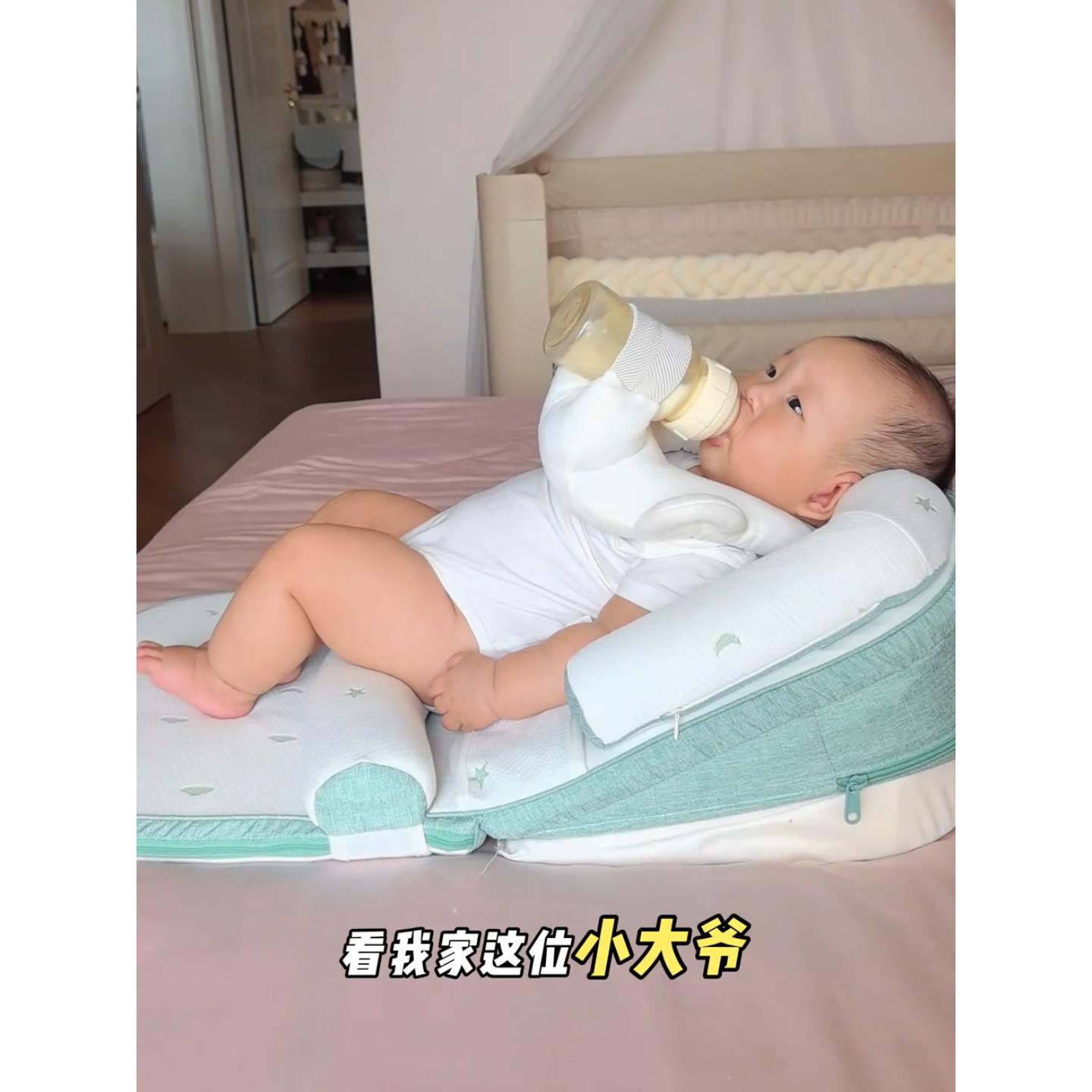 防吐奶斜坡垫婴儿斜坡枕喂奶神器新生儿防溢奶呛奶哺乳枕头躺喂