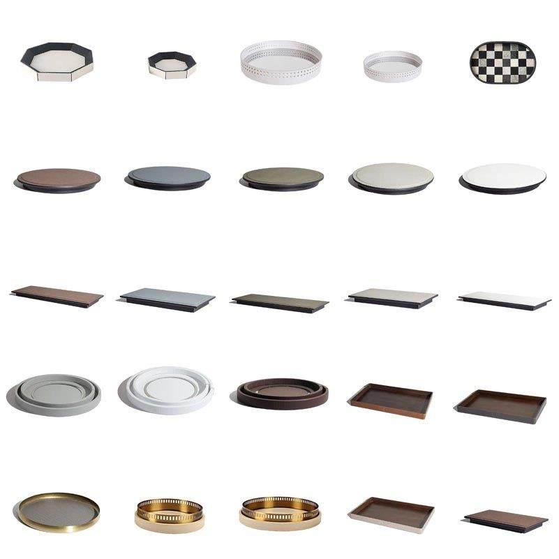 休闲现代创意样板房客厅茶几高端金属皮革托盘装饰品书桌储物装饰,家居饰品,装饰摆件,淘宝优惠券,粉丝福利购,淘宝优惠卷