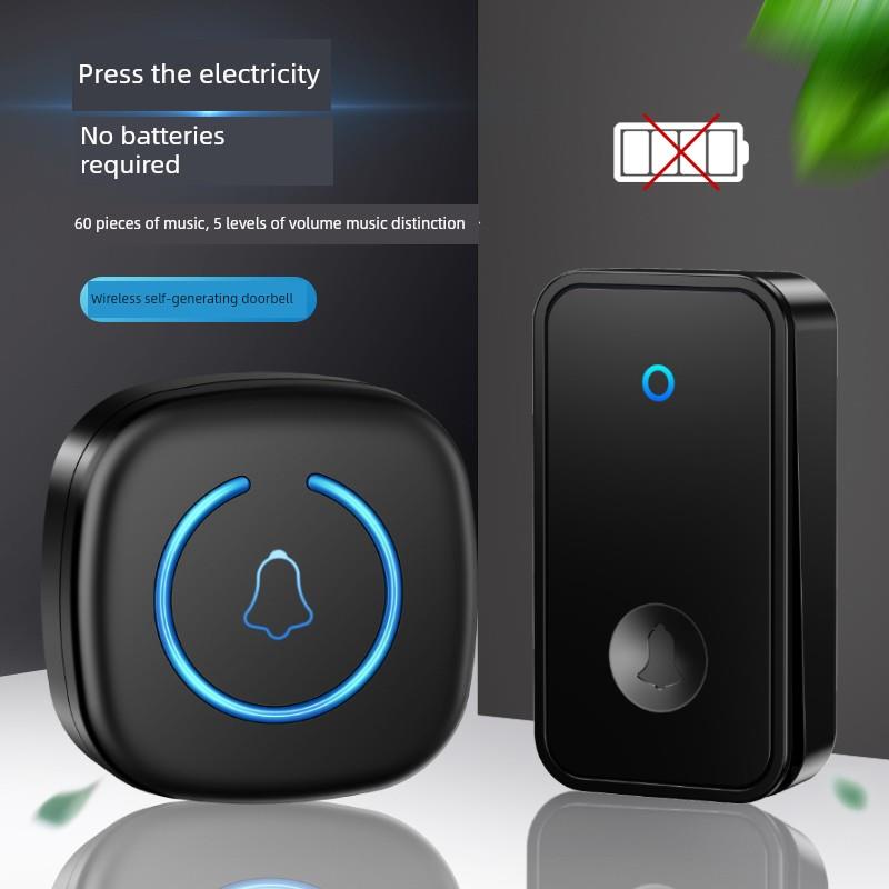 无线门铃家用智能不用电池门钟自发电防水遥控电子一拖二 免电池