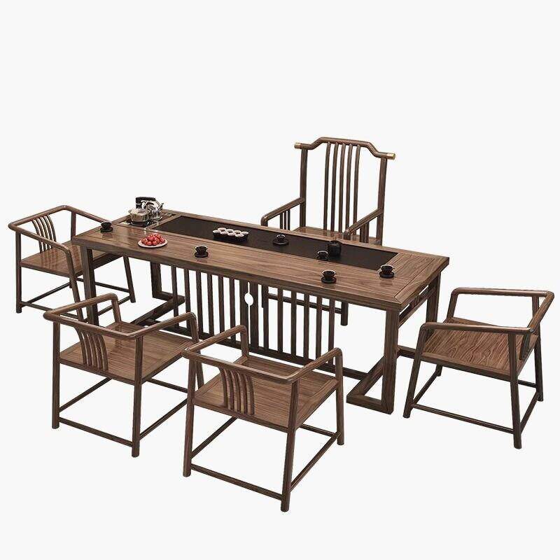 实木茶桌椅组合新中式家用阳台办公室茶几客厅2024新款一体式茶台