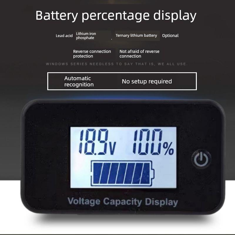 电压显示模块两线制电动车铅酸计石墨烯磷酸铁锂电池电池电量百分