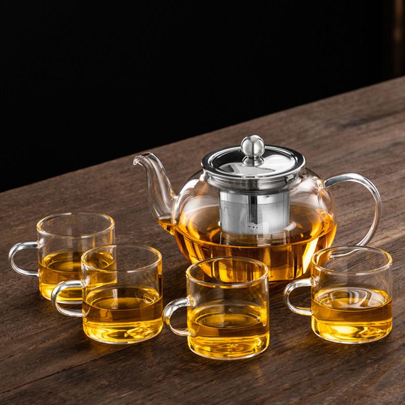 玻璃茶壶泡茶家用耐高温加厚烧水壶单壶茶水分离过滤花茶红茶茶具