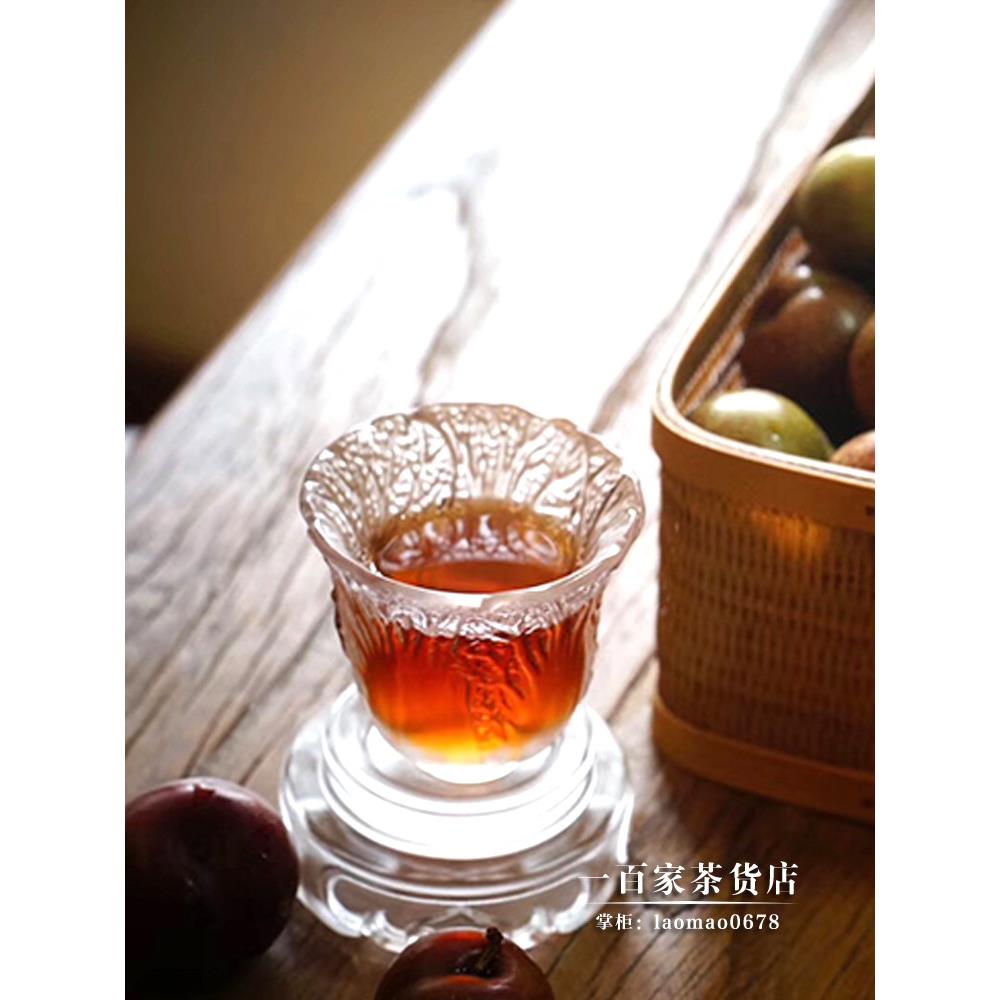 梁明毓古法琉璃 | 素心 品茗杯 原创设计茶具 百财百才白菜吉祥