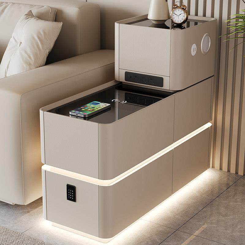 多功能沙发侧边柜客厅家用小户型高级感轻奢实木置物柜边几小茶几