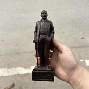 越南沉香木雕东方伟人孙中山摆件实木雕刻公孙文雕像木质商务礼品