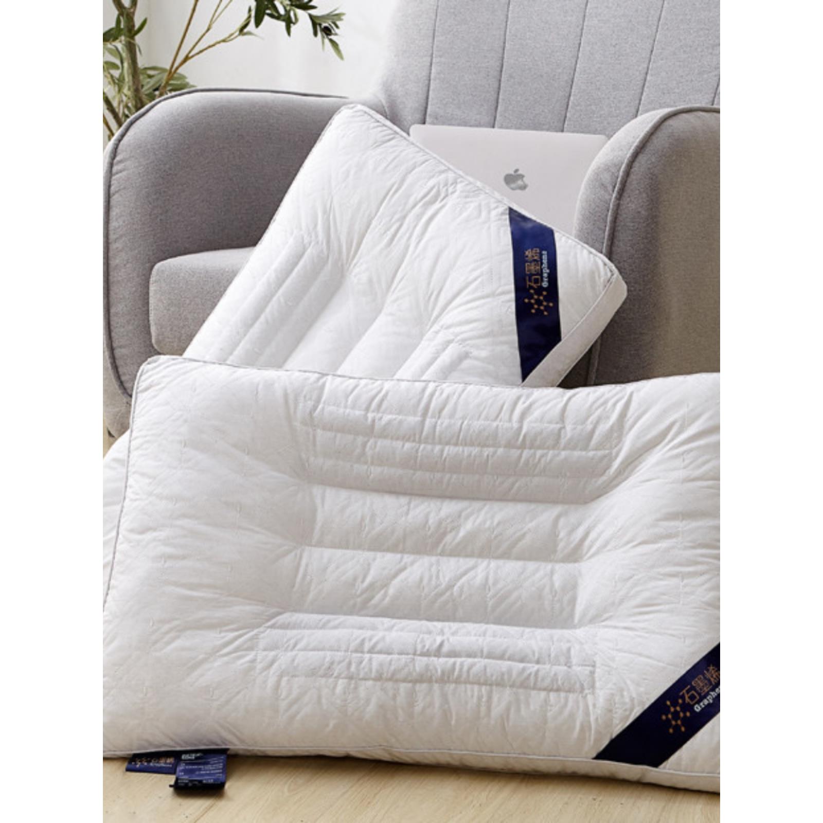 全棉决明子枕头护颈椎助睡眠枕芯家用一对中偏高偏硬不塌陷不变形