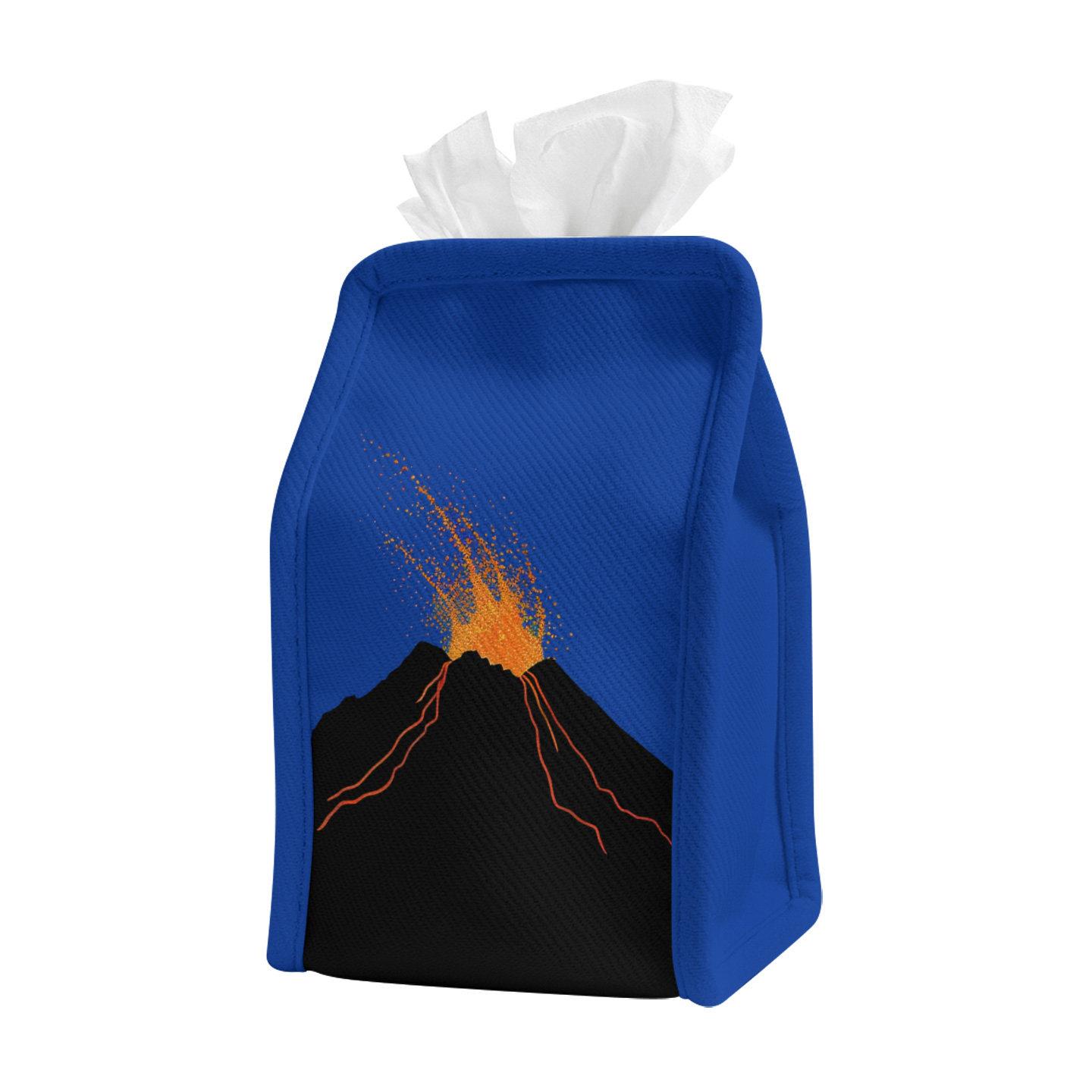 INKI火山爆发创意卷纸品质款纸巾盒客厅餐厅布艺圆筒卷纸收纳盒