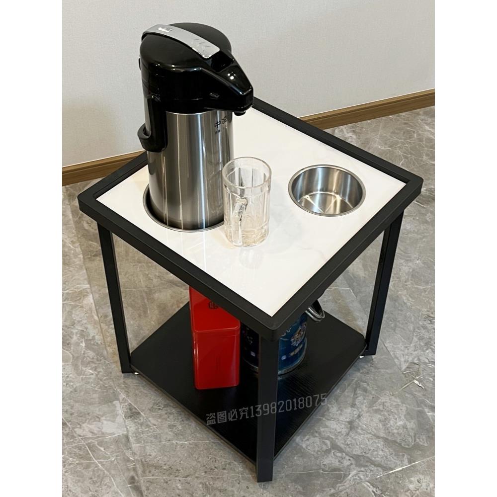 新款现代轻奢麻将机茶几岩板棋牌室专用茶水架桌台边角几加大加厚