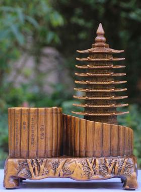 九层文昌塔笔筒摆件送孩子礼物开学十三层文昌塔书房装饰书桌摆放