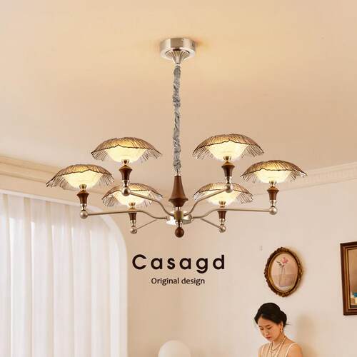 中古轻奢客厅吊灯2026新款大厅主灯高级感饭厅卧室玻璃吊灯Casagd