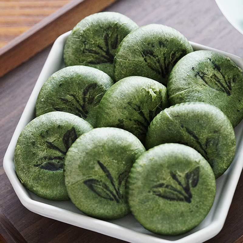 夏午三点 龙井茶饼绿茶酥饼 特产伴手礼下午茶中式传统小吃茶点