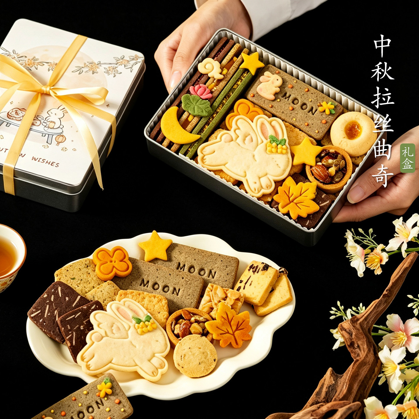 夏午三点  中秋送礼佳品月饼曲奇饼干礼盒伴手礼2026新款点心礼物