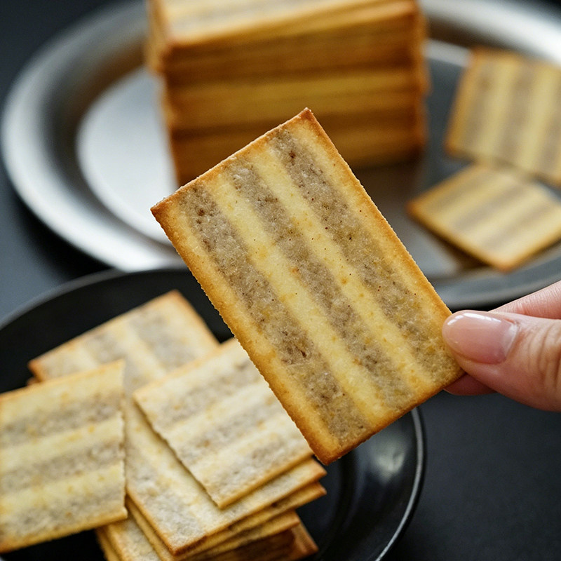 夏午三点 金枪鱼饼干黄油芥末味 金枪鱼松轻薄酥脆办公室休闲零食