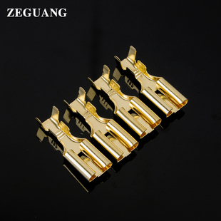 100只装 6.3 7.8插簧平板带刺冷压接线端子接插件快速扦插片插拔式