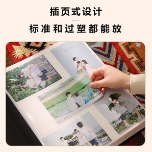 相册本纪念册影集相册本大容量家庭5寸6寸照片收纳册五六相簿老式