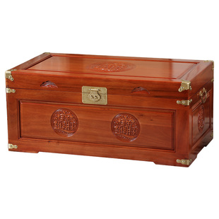 全香樟木箱子结婚箱衣箱实木字书画收纳箱婚嫁陪嫁箱收藏箱证件箱
