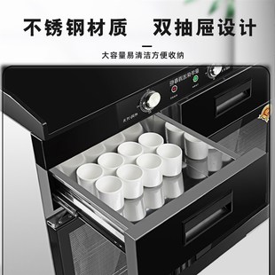 多功能双控消毒柜家用小型不锈钢碗架商用餐饮包厢备餐柜工作台