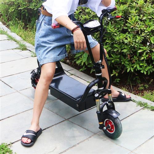 电龙亲子电动脚踏车小型女士迷你折叠带娃母子女士锂电代步滑板车