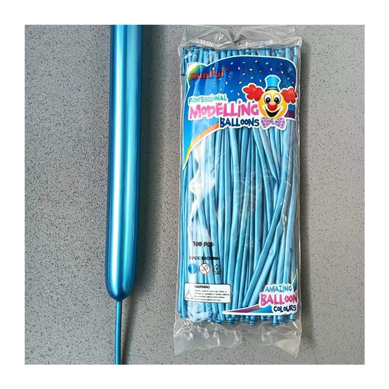 金属长条气球百变造型魔术气球加厚防爆260长条球金属色气球100装