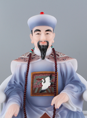 胡三太爷太奶神像汉白玉胡三太爷黄三太爷客厅家用人物佛像摆件