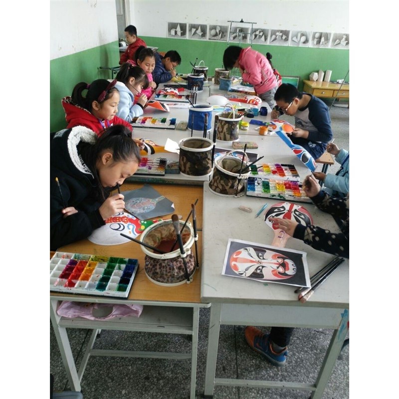 10个马勺葫芦纸浆面具空白脸谱男女儿童绘画手绘diy儿童美术材料