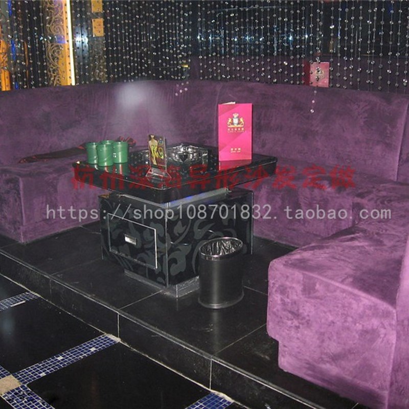 靠墙长条欧式KTV酒店酒吧私人家庭唱吧U形L形转角组合卡座沙发