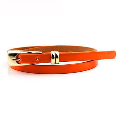 belts for women Fashion Candy Color Faux Leather Buckle Skin