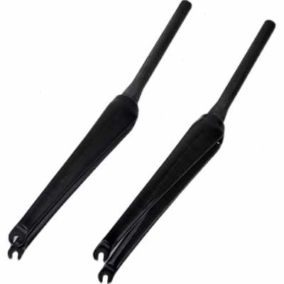 厂销新品碳纤维前叉硬叉公路车自行车学生单车锥管快拆式C刹3K纹