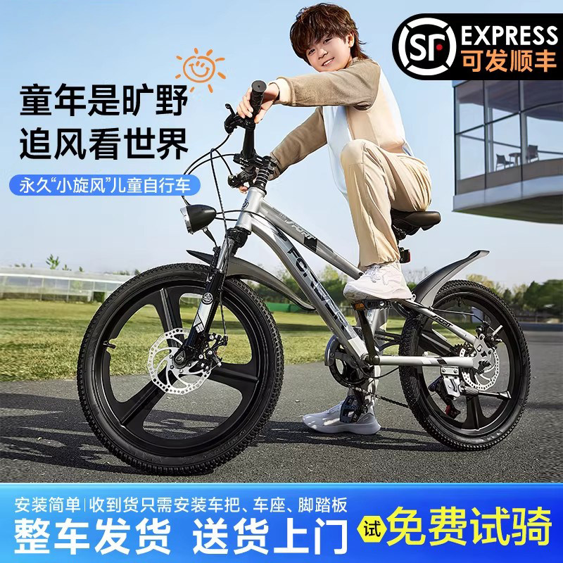德国自行车儿童6-8-12-15岁小学生男孩中大童变速山地车女孩单车